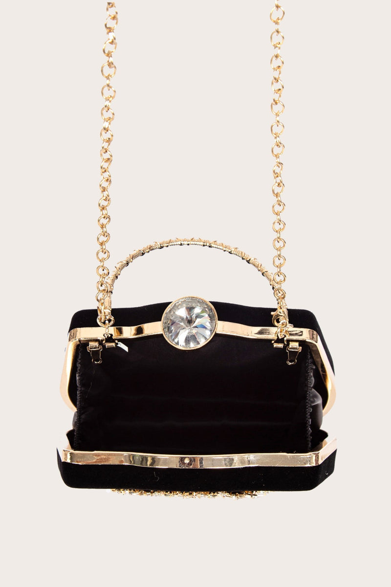 Load image into Gallery viewer, Black Beading Handbag