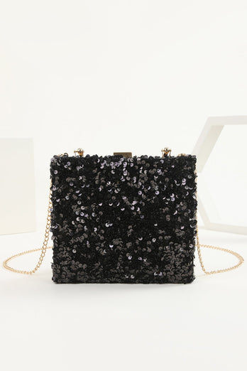 Sequins Black Prom Handbag