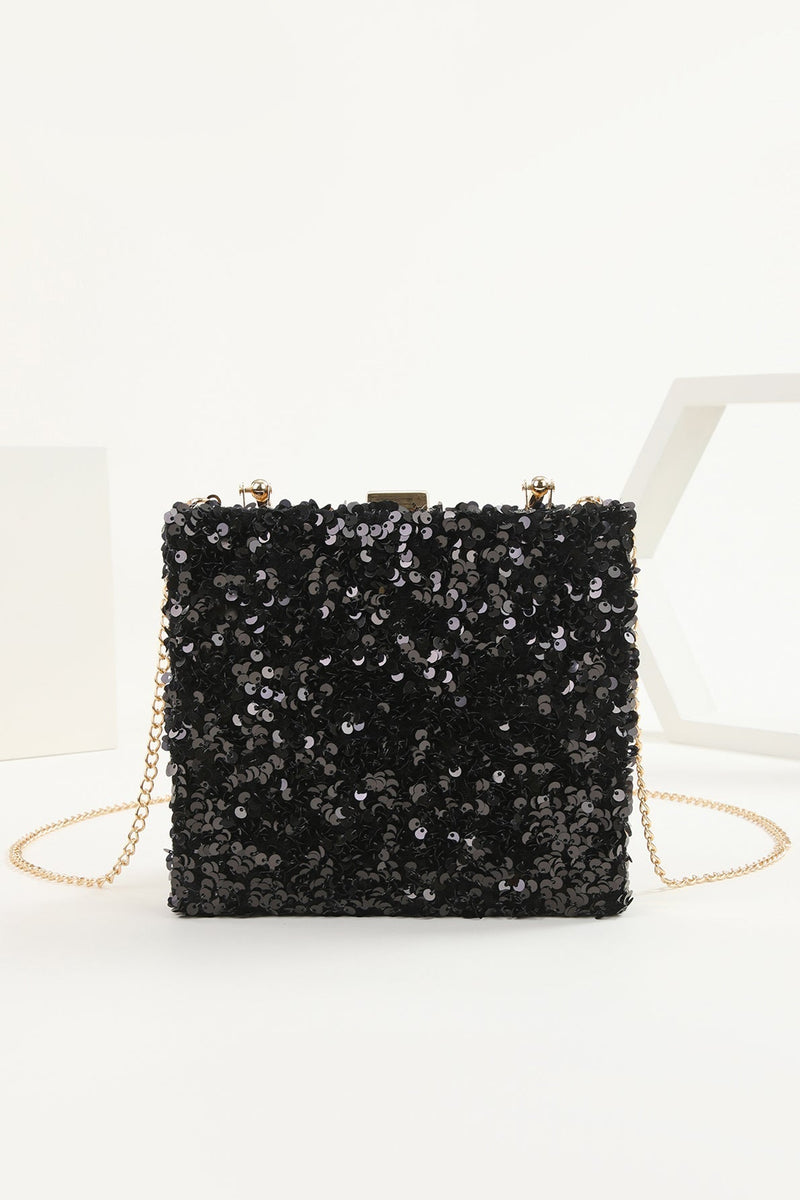 Load image into Gallery viewer, Sequins Black Prom Handbag