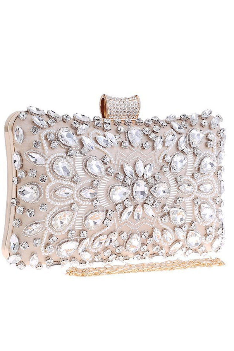 Load image into Gallery viewer, Black Party Clutch with Crystals