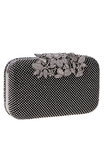 Golden Beaded Prom Clutch with Crystals