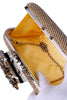 Load image into Gallery viewer, Golden Beaded Prom Clutch with Crystals