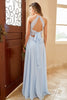 Load image into Gallery viewer, Rust Brown Open Back Bridesmaid Dress