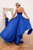 Load image into Gallery viewer, Convertible Royal Blue Sequins Strapless Glitter Prom Dress