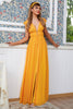 Load image into Gallery viewer, Yellow Maxi Boho Bridesmaid Dress