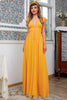 Load image into Gallery viewer, Yellow Maxi Boho Bridesmaid Dress