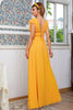 Load image into Gallery viewer, Yellow Maxi Boho Bridesmaid Dress