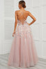 Load image into Gallery viewer, Spaghetti Straps Pink Tulle Prom Dress