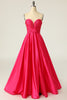 Load image into Gallery viewer, A Line Sweetheart Hot Pink Long Prom Dress with Ruched