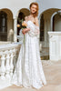 Load image into Gallery viewer, White Organza Off Shoulder Wedding Dress