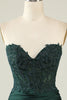 Load image into Gallery viewer, Strapless Dark Green Short Cocktail Dress with Beading